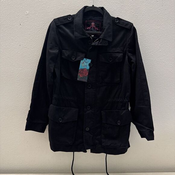 Johnny Was Los Angeles Sz Small Frankie Army Jacket NWT Floral Embroidered - Picture 14 of 16